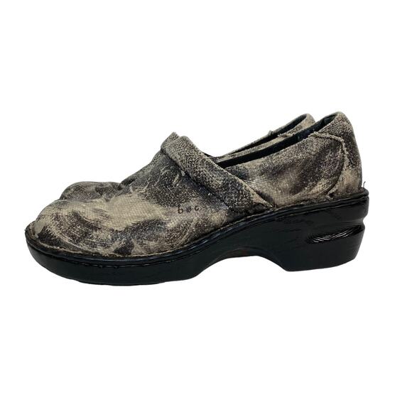 BOC Born Black Swirl Fabric Comfort Clogs Shoes Size 9 - Picture 3 of 8
